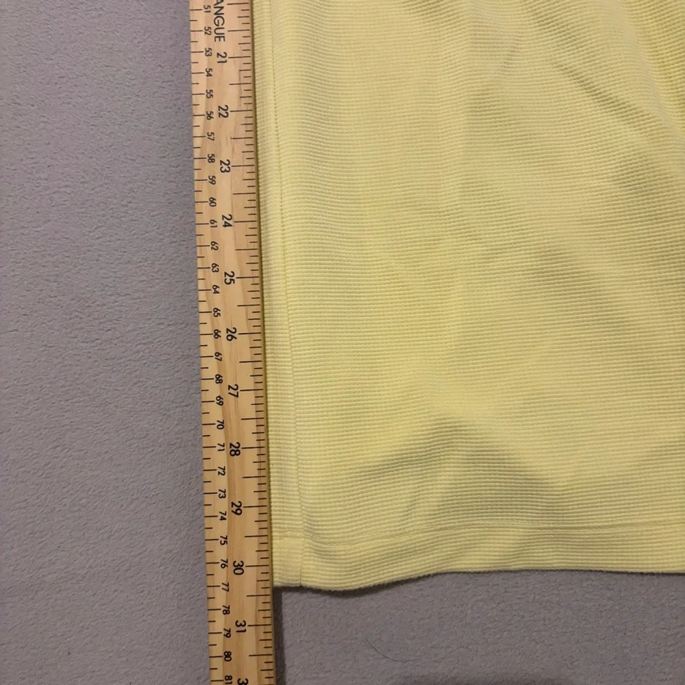 Gymshark‎ Sweatpants Size XS Yellow Waffle Wide Leg Drawstrings Gym Workout - Picture 2 of 8